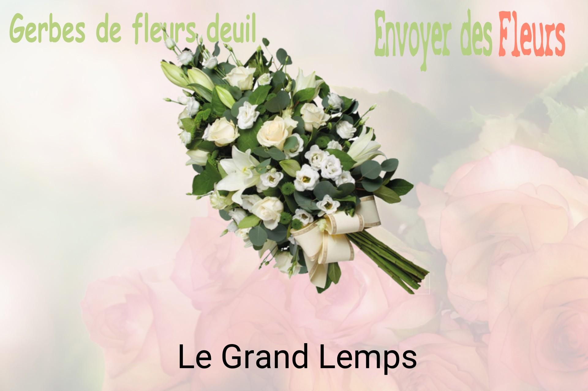 Gerbe de fleurs de deuil livrée à Le Grand-Lemps